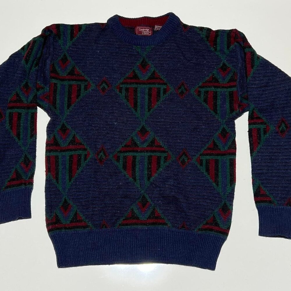 Cambridge Classics Navy Aztec sweater